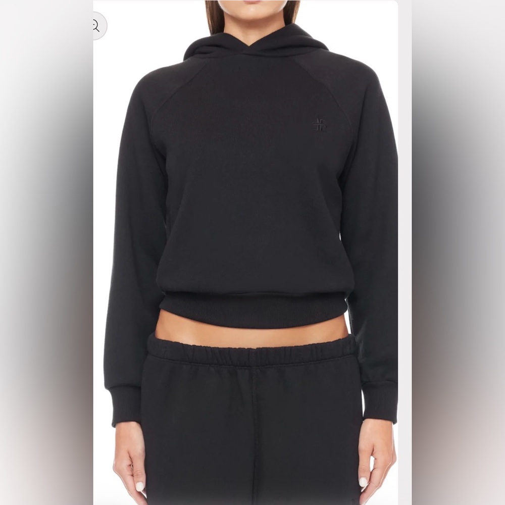 Eterne. Shrunken Hoodie Sweatshirt. Black. NWT. So soft !